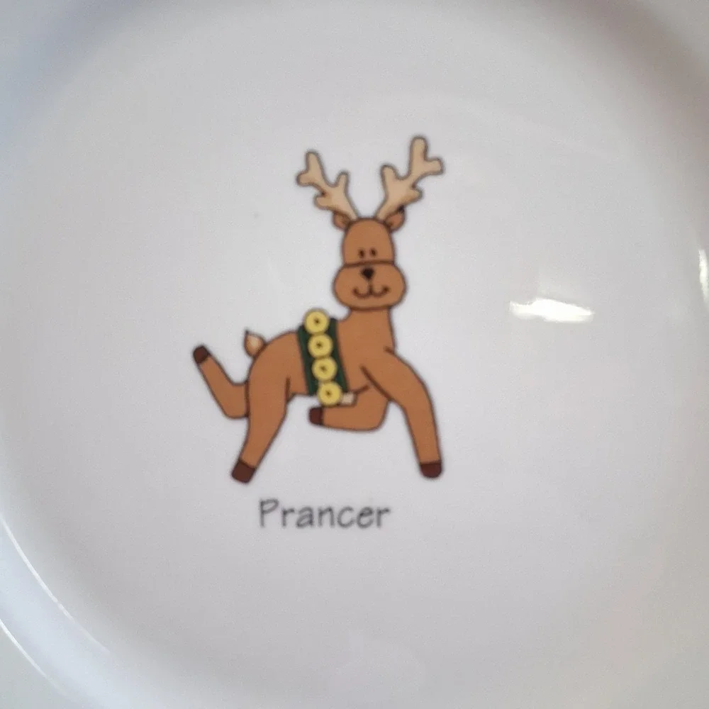Rainbow Mountaion Ltd Prancer Christmas‎ Plate Salad/Dessert Colllectable NB